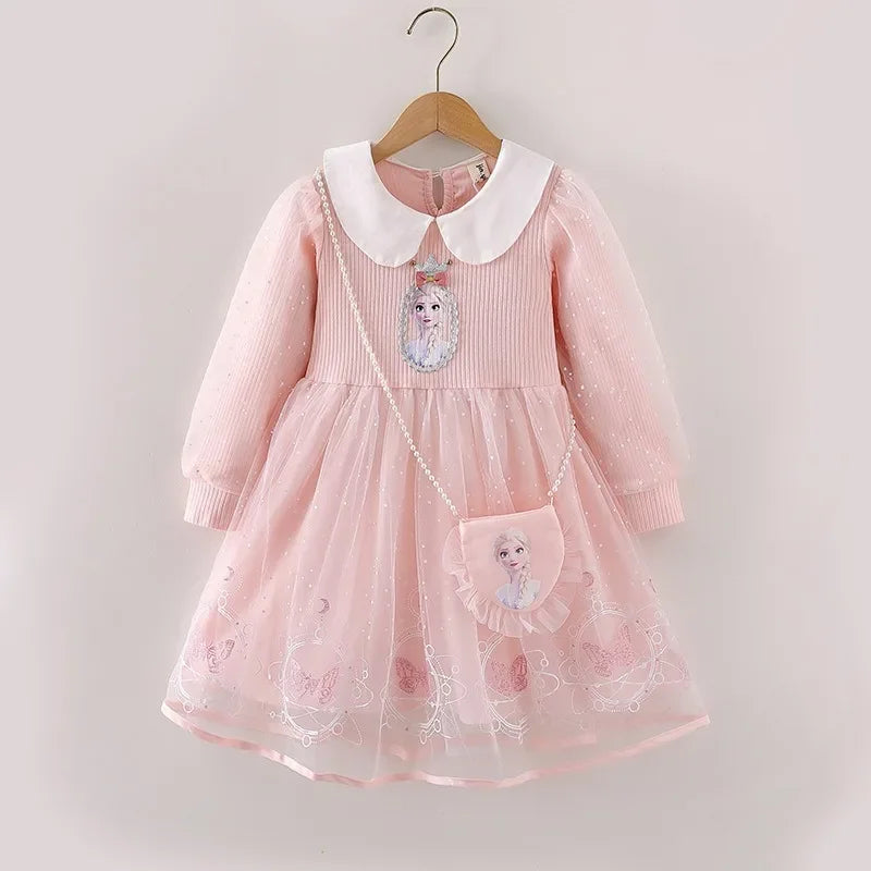 The Elsa Kids Dress Party kids clothing Shopella pink 7T(140)