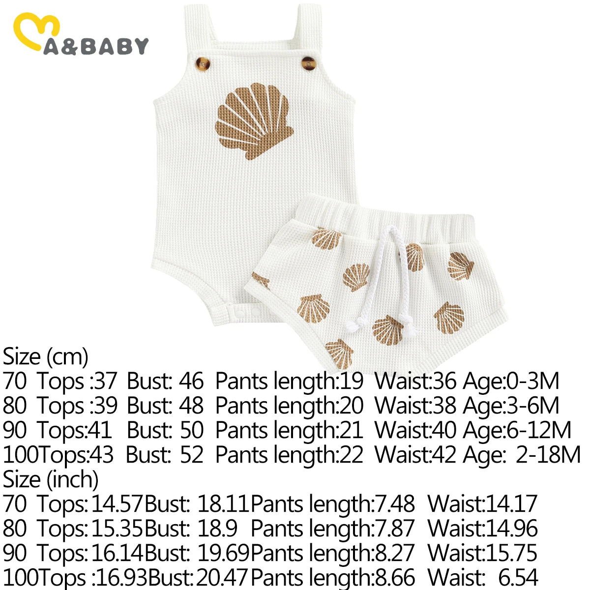 Shell Print Knitted Bodysuit babywear Shopella B 6-12Months