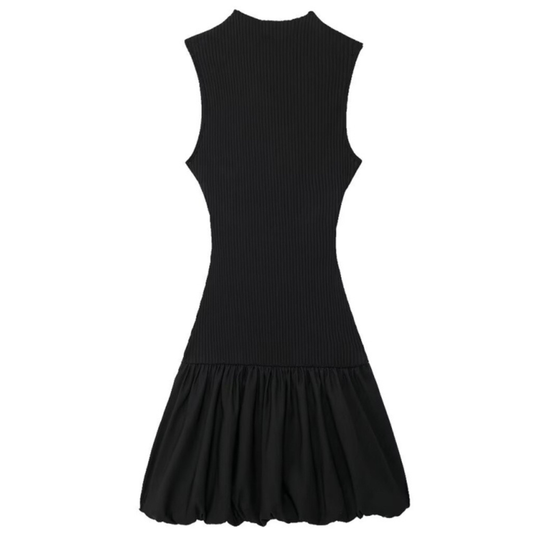 Women's New Casual Sleeveless Balloon Fit Ribbed Dress  kakaclo   