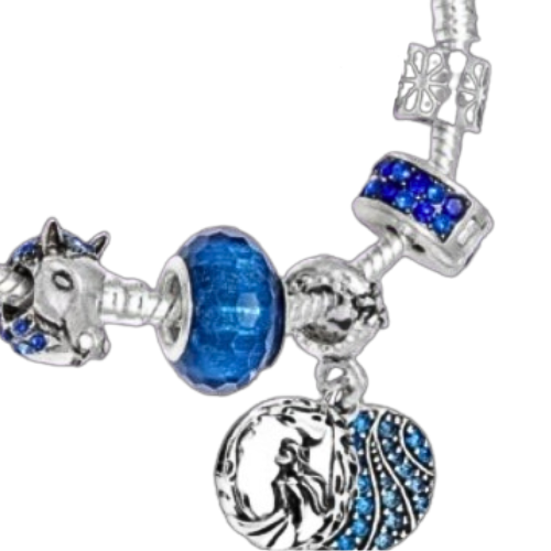 Limited Edition Blue Frozen Charm Bracelet kids bracelets Shopella   