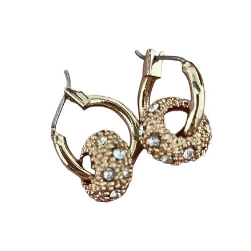 The Milly Crystal Hugging Hoops earrings Shopella