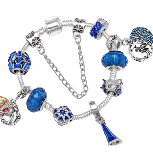 Limited Edition Blue Frozen Charm Bracelet kids bracelets Shopella 16cm