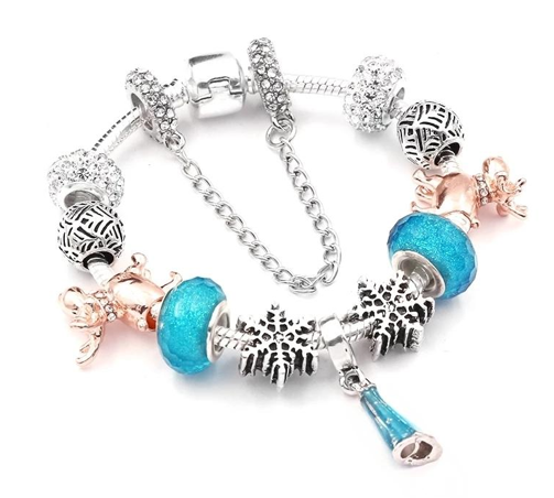 Little Girls FROZEN fashion Charm Bracelet kids bracelets Shopella 16cm  