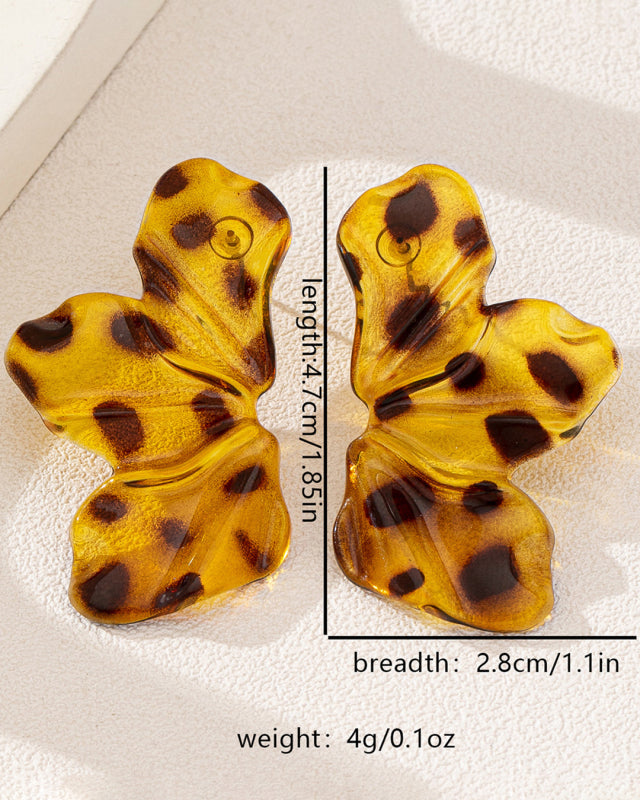 The Leopard Leaf Flower Earrings Earring's kakaclo