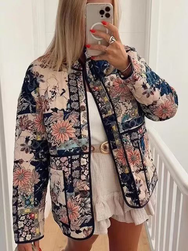 Marina Stand Collar Quilted Jacket jackets kakaclo S