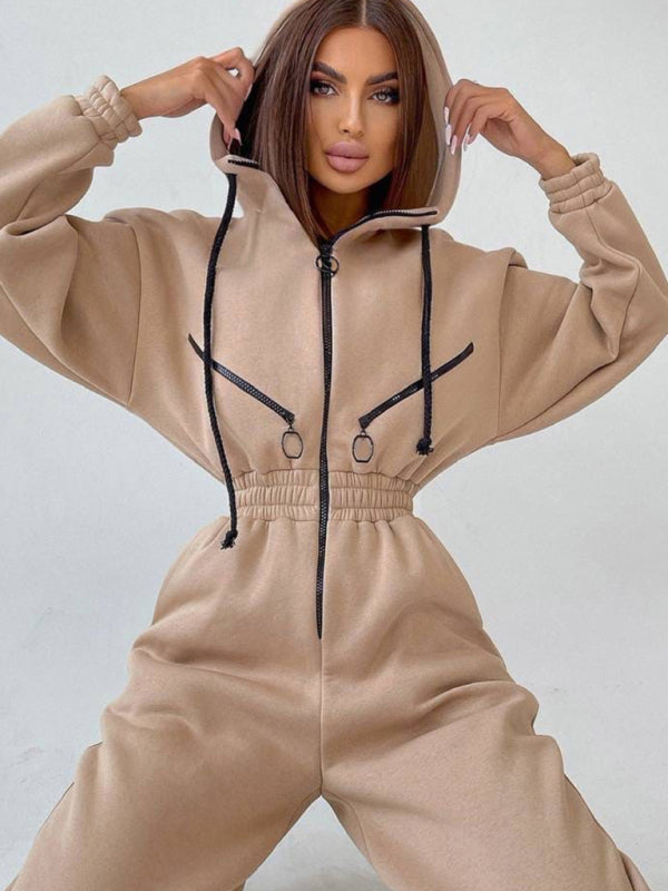 Title: Women Zip Up Casual Tracksuit Set  kakaclo Cracker khaki S 