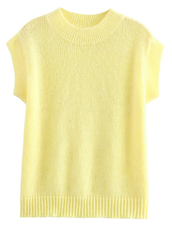 Yellow Knit Sweater Vest  kakaclo   