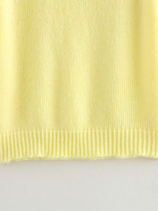 Yellow Knit Sweater Vest  kakaclo   