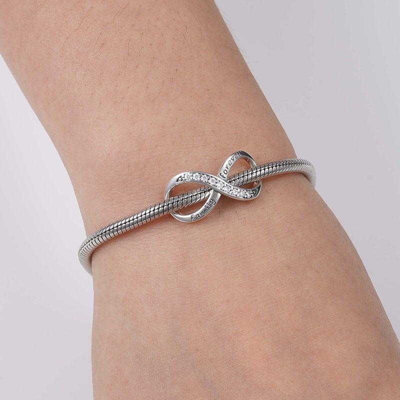 The Infinity Family Forever Charm silver charms shopella