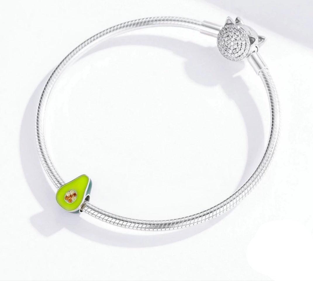 The Silver Avocado Charm silver Charms Shopella   