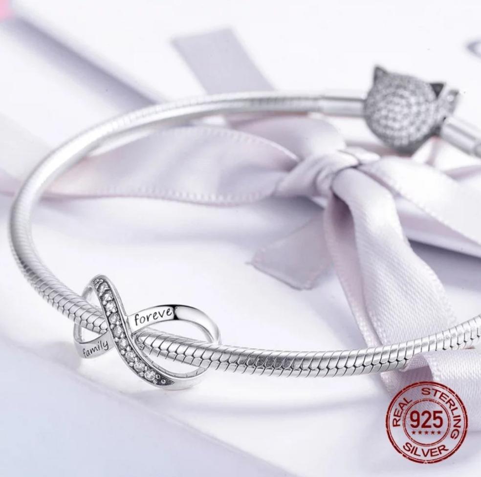 The Infinity Family Forever Charm silver charms shopella