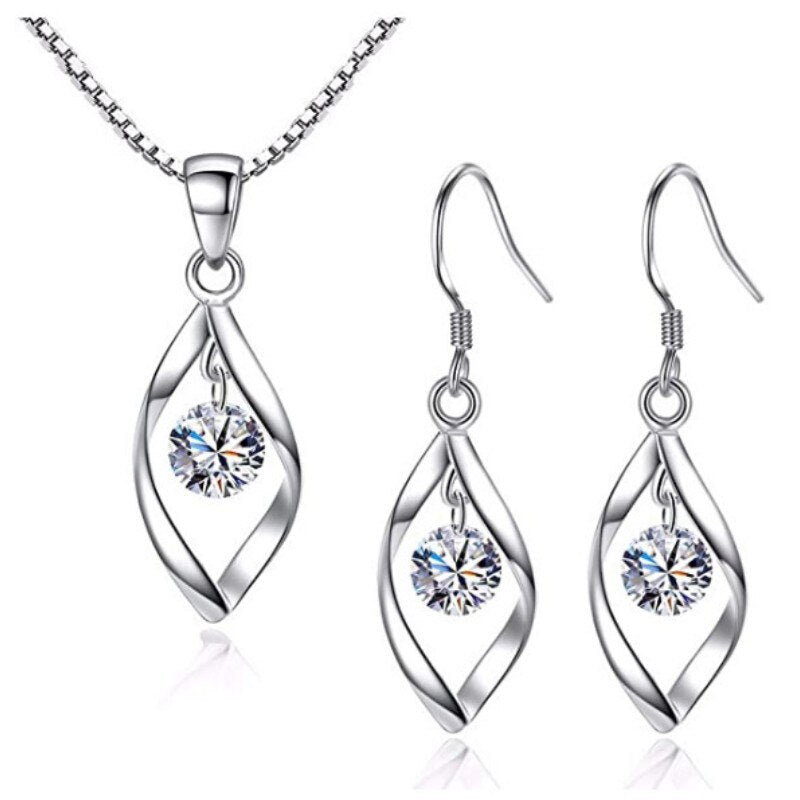 3pcs Necklace Earrings Set jewellery Shopella   