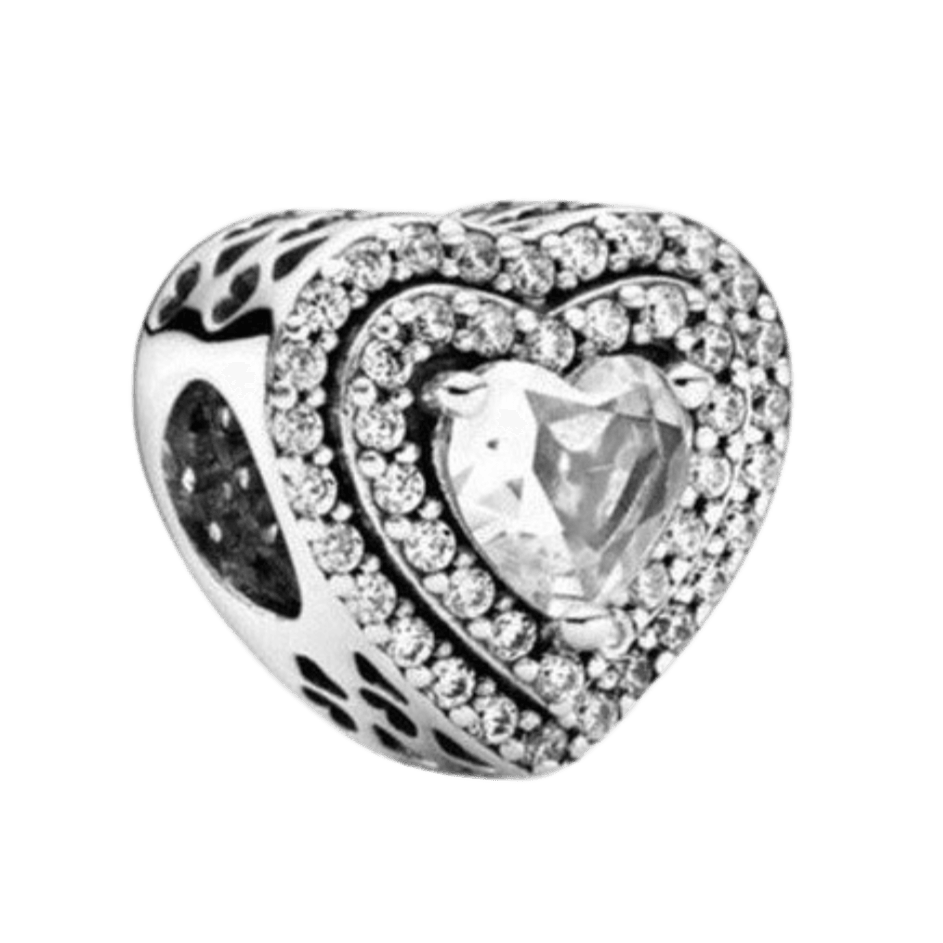 The Sparkle Love Charm silver Charms shopella