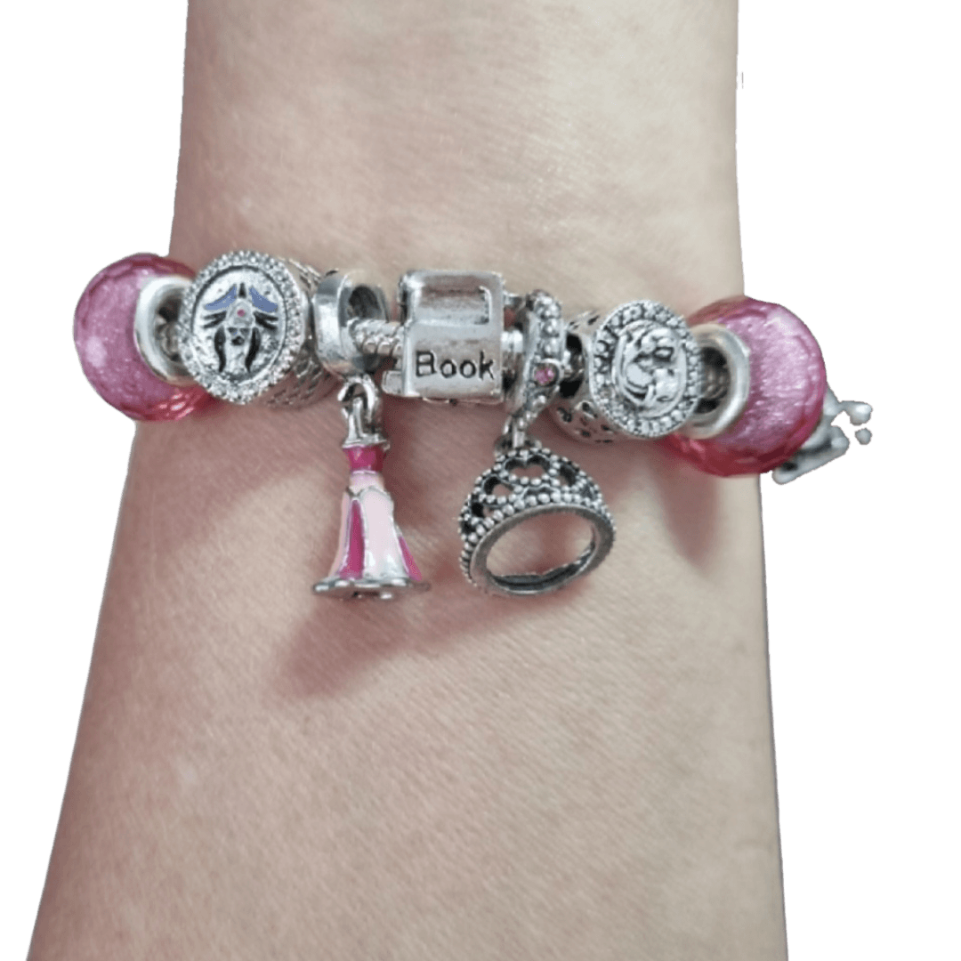 Pink Cinderella Kids Charm Bracelet kids bracelets shopella